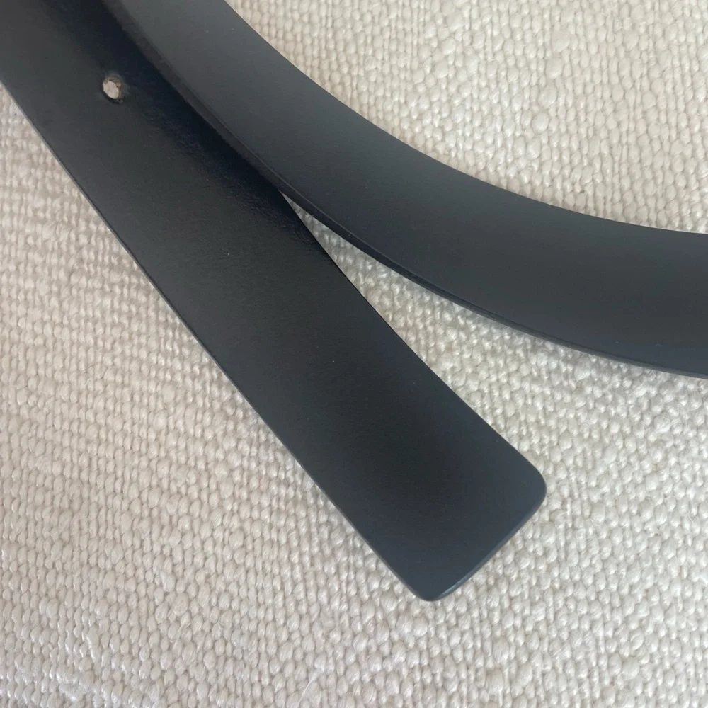 Authentic Trussardi Genuine Leather Belt Black Size 70 - Made in Italy
